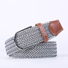 Unisex Elastic Fabric Woven Casual Women Belt Belt Pin Buckle Expandable Braided Stretch Canvas Stylish Leisure Belts for Men