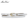 Maikun Women Belts Alloy Pin Buckle Genuine Leather Thin Belt Female Waistband for Jeans Dresses Pants