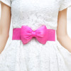 Women Bowknot Cummerbunds 1PCS Elastic Bow Wide Stretch Bukle Waistband Belt Fashion Girl Dress Accessories Waist Belts