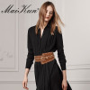 Maikun Belts for Women Punk Style Female Belt Cummerbund Wide Irregular Pin Buckle Women Belt