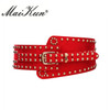 Maikun Belts for Women Punk Style Female Belt Cummerbund Wide Irregular Pin Buckle Women Belt