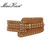 Maikun Belts for Women Punk Style Female Belt Cummerbund Wide Irregular Pin Buckle Women Belt