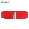 Maikun Fashion Wide Belts for Women Simple Style Elastic Three Colors Metal Buckle Female Cummerbund