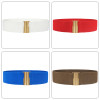Maikun Fashion Wide Belts for Women Simple Style Elastic Three Colors Metal Buckle Female Cummerbund