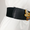 Plus Size Elastic Corset Belt Luxury Designer Belts For Women High Quality Wide Stretch Cummerbunds Big Waistband Pearl Strass