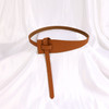 PU Designer Belts for Women High Quality Knot Soft Leather Long Cummerbunds Wide Coat Ceinture Lady Dress Solid Waistband Belt