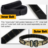 IDOGEAR Tactical 2 Inch Combat Belt Quick Release Buckle MOLLE Hunting Outdoor Sports Mens Belt Durable Two-in-One 3414