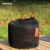 Outdoor Camping Pot Storage Bag Portable Picnic Cookware Storage Bag Sandwich Mesh Drawstring Pocket