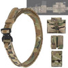 Tactical Belt with Molle Pouch, Multicam Quick Release Battle Belt & IFAK Pouch Set, for Outdoor Airsoft Hunting