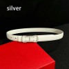 Luxury Designer Women's Belt 2.5cm High Quality Denim Belt Metal Letter Buckle Slim Fit Slim Waist Casual Business Belt
