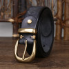 3.3cm Fashion Genuine Leather Pin Buckle Men's Belt Retro Korean Pure Cowhide Jeans Belts for Women Luxury Designer Cowboy