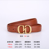 Luxury brand belt genuine cowhide fashion CD letter belt buckle, versatile 2024 new famous brand belt women