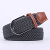 107/120/130cm UNISEX Casual Knitted Pin Buckle Women Belt Woven Canvas Elastic Expandable Braided Stretch Jeans Belts for Men