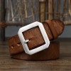 3.8CM thick cowhide men's high quality stainless steel buckle luxury men's belt denim Cintos genuine leather casual jeans belt
