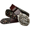 Punk Men Belt Genuine Leather Belt Male Cowboy Rock Rivet Black Strap Ceinture Homme Riem Jeans Studded Western Belt Cool