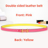 H Buckle Genuine Leather Belt Double Sided Available Women Fashion Accessories Designer Luxury Brand Small Belt Width 1.3cm