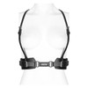PUNK RAVE Women's Punk Double Leather Heavy Adjustable Duty Strap Personality Cool Accessory Sexy Novelty Black Belt