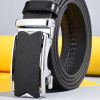 Pure White Men Belt High-End Luxury Design Korean Casual Soft Leather Belt New Trend Youth Automatic Buckle Belt Wear-Resistant