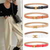 2024 New Korean tideway Version Minimalist Belt Women's Leather Belt with Cowhide Matching Sweater Windbreaker Decorative Belt