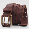 3.8cm Men's Cowhide Leather Belt For man Casual Retro Luxury Two-claw Pin Copper Buckle Design Genuine Leather belts