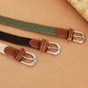 Women's elastic and elastic woven belt in one outfit, casual and versatile denim belt for men and women