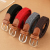 Women's elastic and elastic woven belt in one outfit, casual and versatile denim belt for men and women