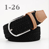 ZLD 60 Colors Female Casual Knitted Pin Buckle Men Belt Woven Canvas Elastic Expandable Braided Stretch Belts For Women Jeans