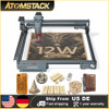 AtomStack A10 Pro V2 60W Desktop Laser Engraver 12W Output High Precision Engraving Metal Cutting Wood Leather PCB Board Acrylic
