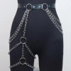 2023 New Women's Belt Exaggerated Collar Chest Chain Waist Chain Leather Alloy Chain Multi Layered Tassel Sexy