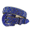 Fur Leopard Punk Men Women Unisex Western Rhinestone Belt Studded Sparkly Leather Belt