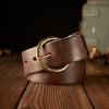 Handmade Vintage Top Layer Cowhide Pants Belt For Men Retro Genuine Leather Copper Pin Buckle Jeans Strap Casual Cow skin Belt