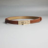 New Fashion Brand High Quality Women PU Leather 1.8cm Width Belts Golden Lock Buckle Dress Jeans Sweater Waistband Belt