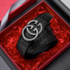 New Business G-shaped Button Smooth Buckle Cowhide Belt Belt Belt Belt Fashion Trend Classic Casual High Quality Belt