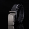 Mens Fashion PU Alloy Square Buckle Business Leisure Belts Elegant Black Belts Male Jean Pants Waistband Metal Buckle