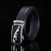 Mens Fashion PU Alloy Square Buckle Business Leisure Belts Elegant Black Belts Male Jean Pants Waistband Metal Buckle