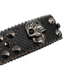 Maikun Women's Skull Rhinestone Belt Men's European and American Style Pin Buckle Belt Cowboy Style Fashion diamond