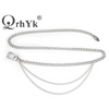 Multi Layer Metal Chain Belts Women Waistbands Long Tassel Waist Chain Dress Jeans Belts Lady Waistband Belts Women Body Chain