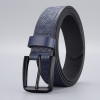 Men Classic Pu Leather Emboss Belts Black Pin Buckle Luxury Fashion Designer Famous Brand Male Waist Belt for Jeans High Quality