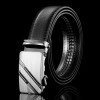 Mens Business Style Belt Black Pu Leather Strap Male Waistband Automatic Buckle Belts For Men Top Quality Girdle Belts For Jeans