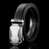 Mens Business Style Belt Black Pu Leather Strap Male Waistband Automatic Buckle Belts For Men Top Quality Girdle Belts For Jeans