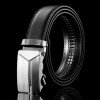 Mens Business Style Belt Black Pu Leather Strap Male Waistband Automatic Buckle Belts For Men Top Quality Girdle Belts For Jeans