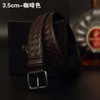 Hand woven casual belt men's fashion high-end Pin Buckle belt jeans casual pants leather belt women