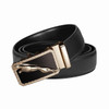 Waist Art Leather Belt for Men Alloy Automatic Buckle Black High Quality Men's Belts Gift 3.5cm Width 140cm