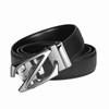 Waist Art Leather Belt for Men Alloy Automatic Buckle Black High Quality Men's Belts Gift 3.5cm Width 140cm