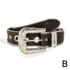 Punk Western Rhinestone Belts For Women Diamond Strap Cowgirl Cowboy Bling Crystal Wide Buckle Belt Clothing Trend Accessories