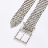 Fashion Waist 8 Rows Silver Rhinestones Decor Women`s Chain Belts