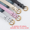 2.5cm Women‘s Belt Genuine Leather Belts Silver Gold Pin Buckle Belt Sparkling fashion Strap Retro Decoration for Jeans