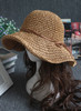 New Ladies Sun Hat For Women Bowknot Raffia Straw Hat Foldable Summer Hat Wide Brim Beach Hat Female Chapeau Femme