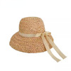 Fashion Women Wide Brim Raffia Hat Women Vacation Beach Hats Flat Top Straw Hat Summer Sun Hat Ladies UV Bucket Hat Wholesale