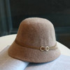 New wool bucket hat Women's warm autumn and winter thickened fisherman's hat Panama plush basin hat Women's hat